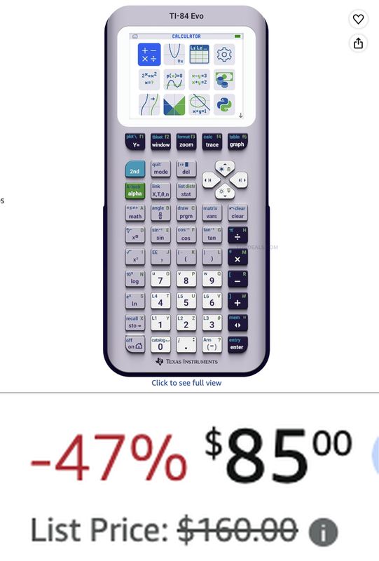 🔥 STUDENTS $85 TI-84 Evo Graphing Calculator Texas Instruments, Lavender