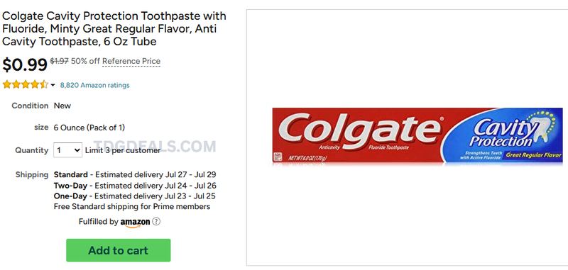 COLGATE TOOTHPASTE ONLY $0.99 🪥