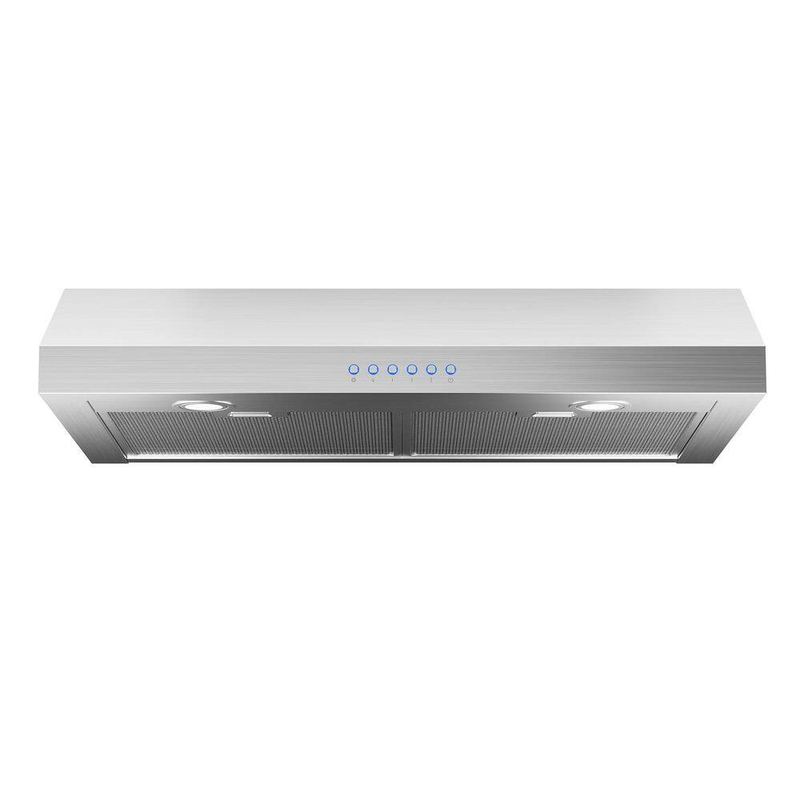 Throes - 30 in. 600 CFM Ducted Under Cabinet Range Hood in Stainless Steel with 3-Way Venting and Long Term Warranty