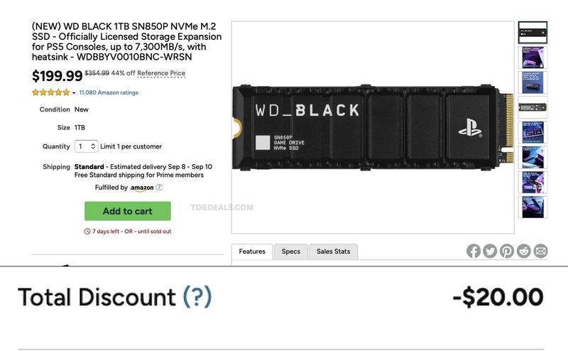 $20 OFF (NEW) WD BLACK 1TB SN850P NVMe M.2 SSD 🔥