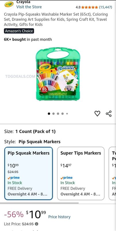 🔥 56% OFF CRAYOLA PIP-SQUEAKS 65-PIECE SET 🔥