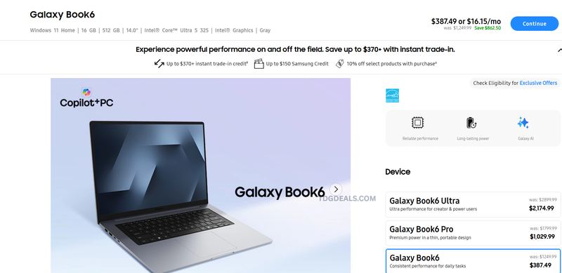 SAMSUNG GALAXY BOOK6 DEAL 💻