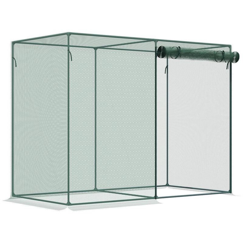Otryad - 6ft. x 3 ft. Greenhouse Crop Cage, Plant Protection Tent with Zippered Doors for Vegetable Garden, Backyard, Green
