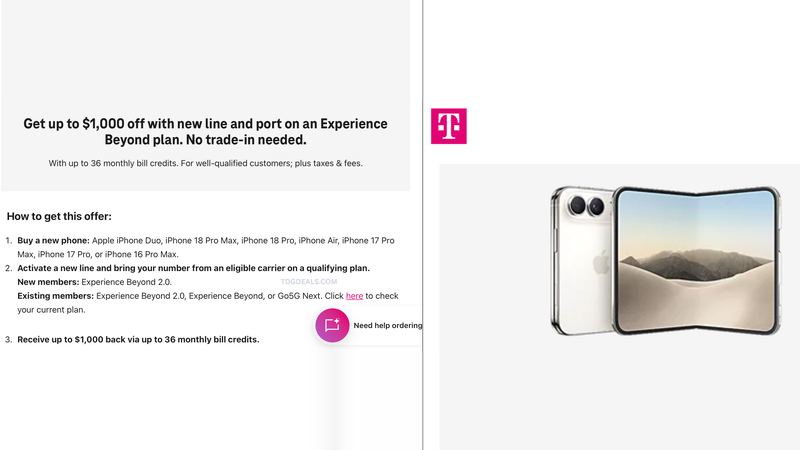 HALF OFF THE FOLDABLE IPHONE DUO AT T-MOBILE