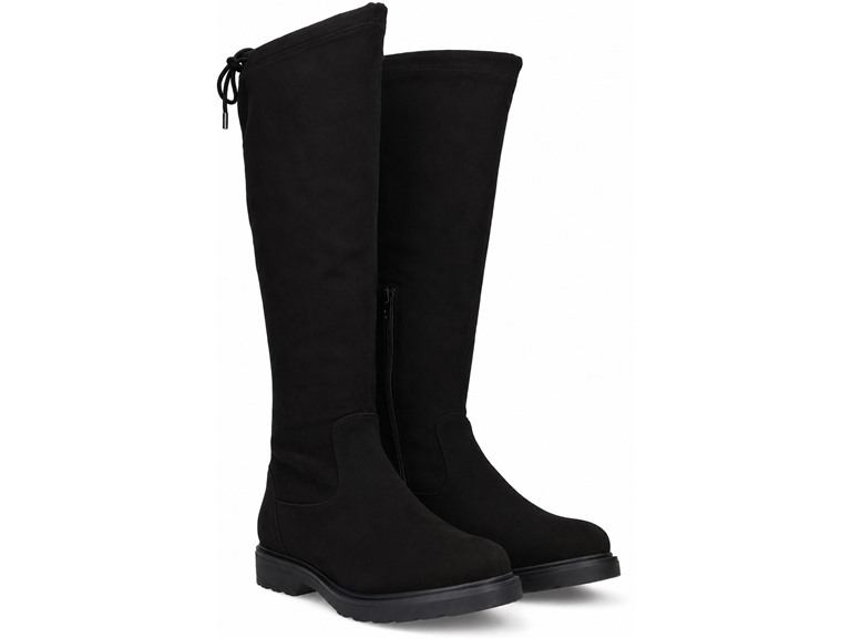 73% OFF: Goat Suede Stretch Tall Boots