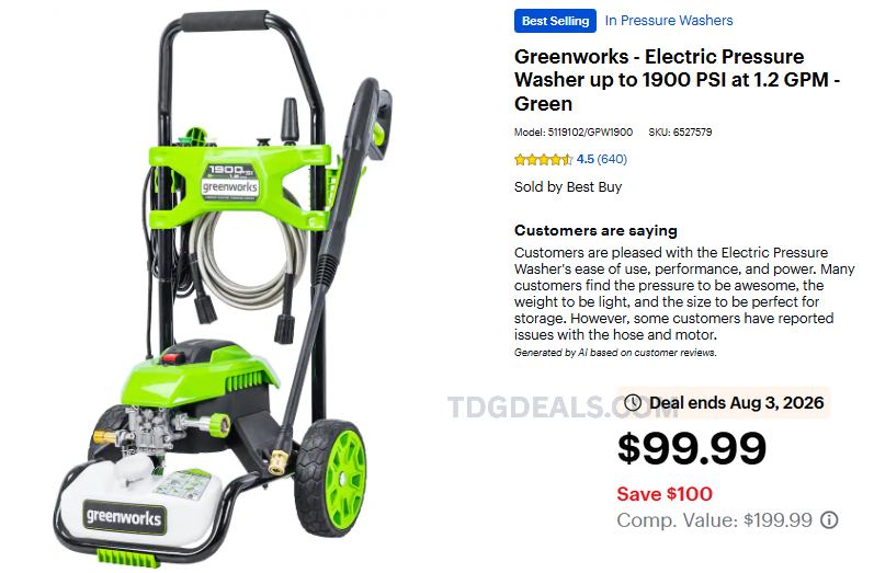 SAVE $100 ON GREENWORKS 🔥