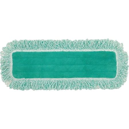 Rubbermaid HygenMicrofiber Dust Mop Pad with Fringe Dry Green 24" FGQ42600GR00