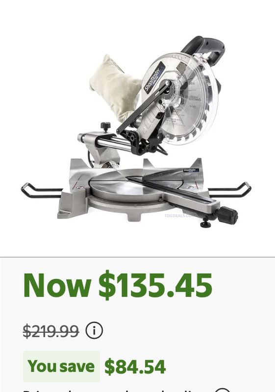 DELTA COMPOUND SLIDING MITER SAW FOR $135.45