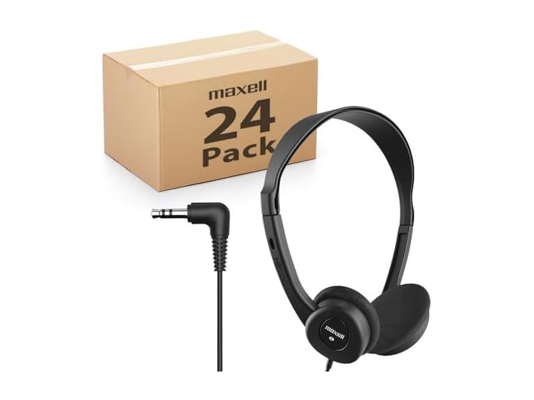 73% OFF: (24 PACK) Maxell Teachers Stereo Headphones