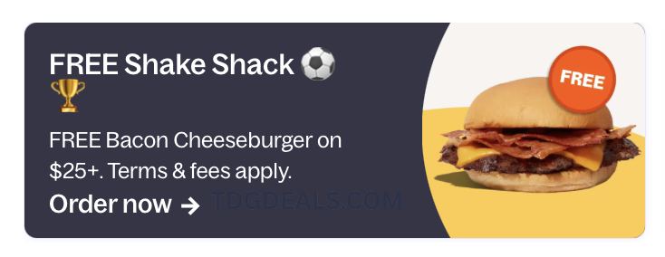 FREE SHAKE SHACK w/ $25+ ORDER