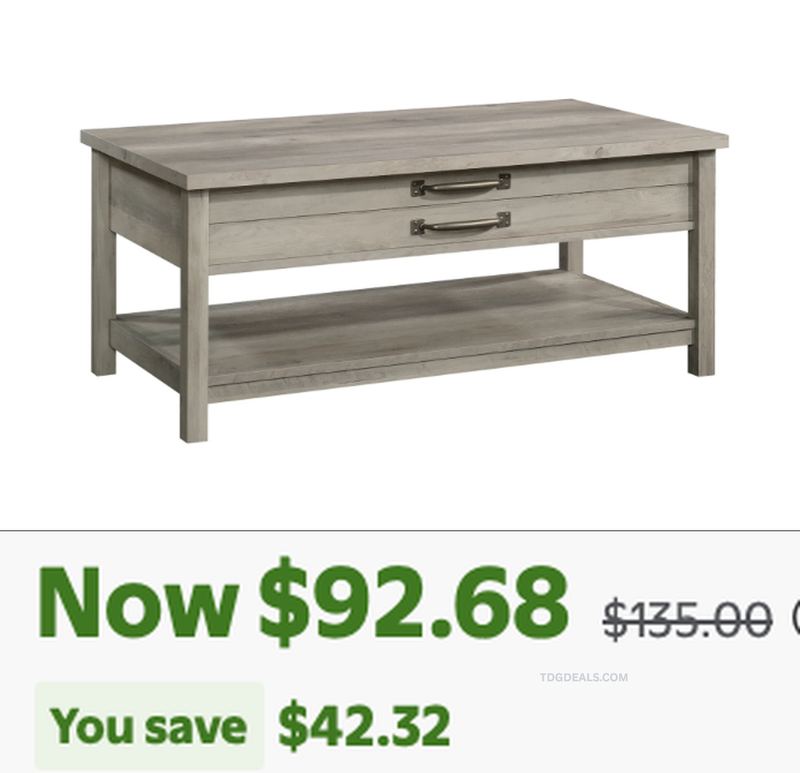 FARMHOUSE LIFT-TOP COFFEE TABLE NOW $92.68