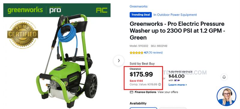 SAVE $144 ON GREENWORKS