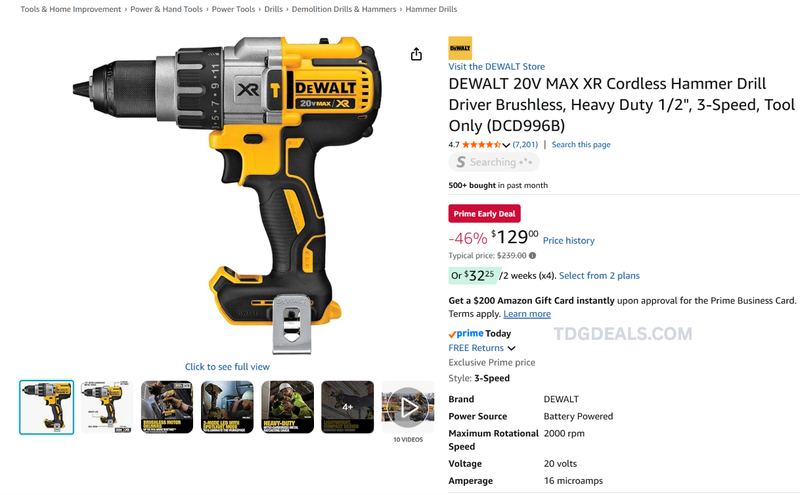 DEWALT XR HAMMER DRILL FOR $129 👀