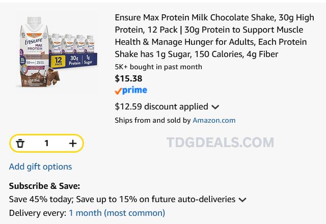 $1 ENSURE 30G PROTEIN SHAKES