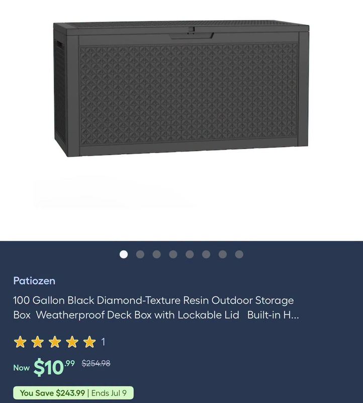 PRICE OOPSIE ON THE STOAGE BOX FOR YOUT DECK $10 ONLY