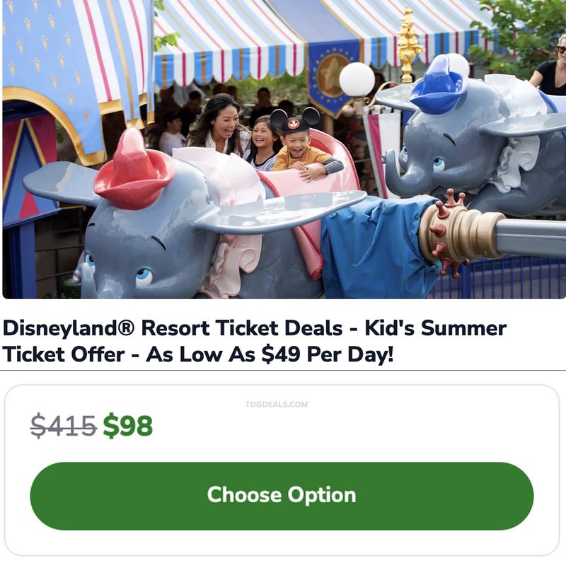 $415 DISNEYLAND KIDS SUMMER TICKETS NOW $98 👀