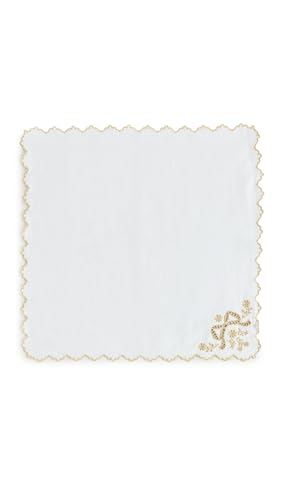 LOVESHACKFANCY Women's Winter Ribbon Napkins, Golden Hour, One Size