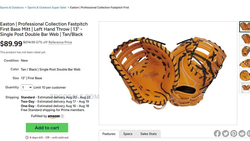 EASTON PRO COLLECTION FASTPITCH MITT — $89.99