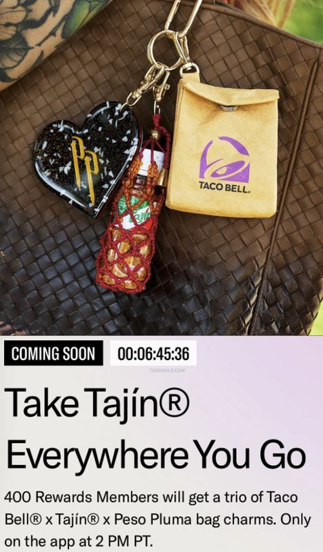 FREE TACO BELL X TAJIN BAG CHARM TRIO