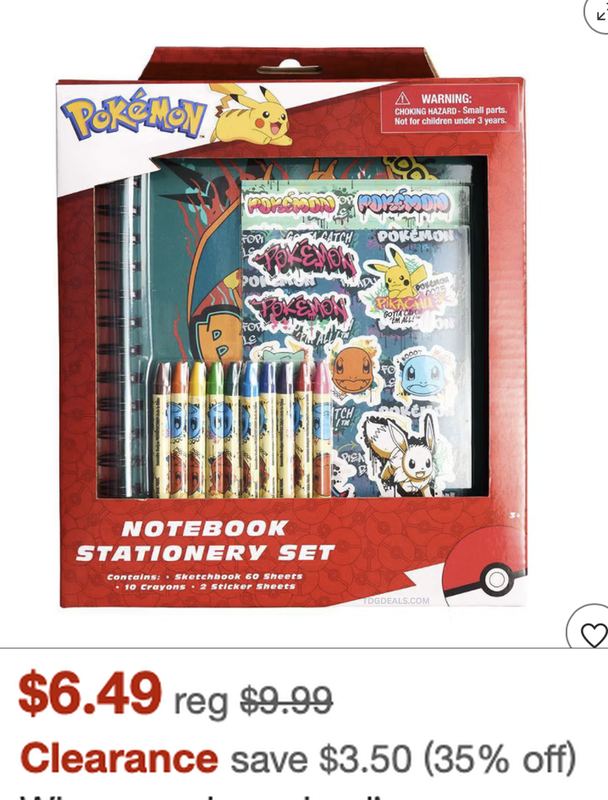 $10 POKÉMON STATIONERY SET FOR $6.49 👀