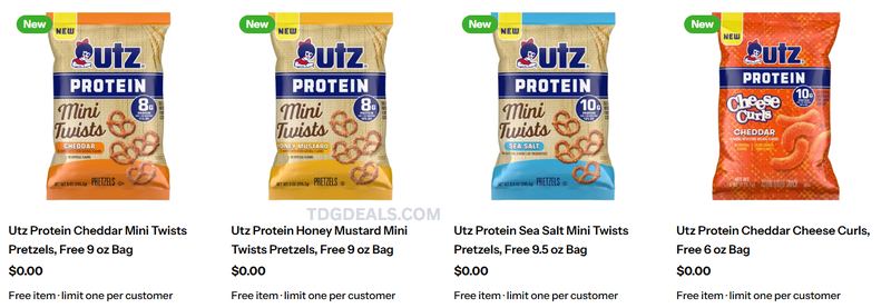 FREE bag of Utz Protein snacks! 🥨