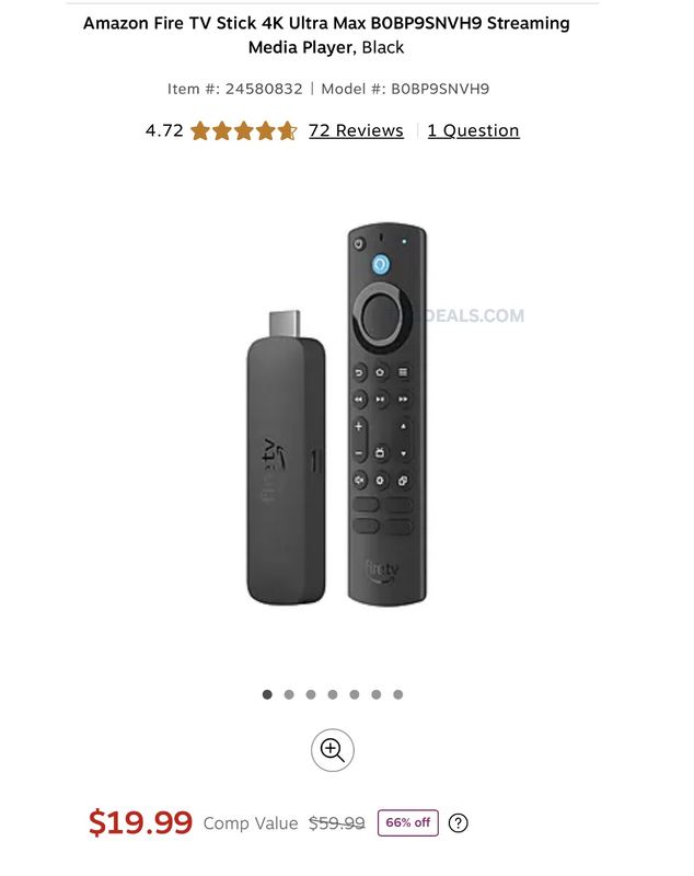 STAPLES HAS THE TV STICK 4K MAX FOR $19.99