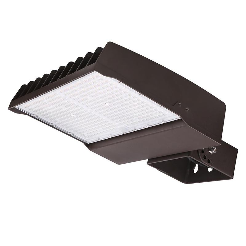 ETI LIGHTING - 600-Watt Equivalent Bronze Integrated LED Flood Light Adjustable 13300-30750 Lumens and CCT with Photocell
