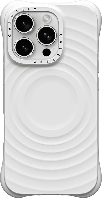 CASETiFY - Essentials Ripple Case with MagSafe for Apple iPhone 16 Pro - White