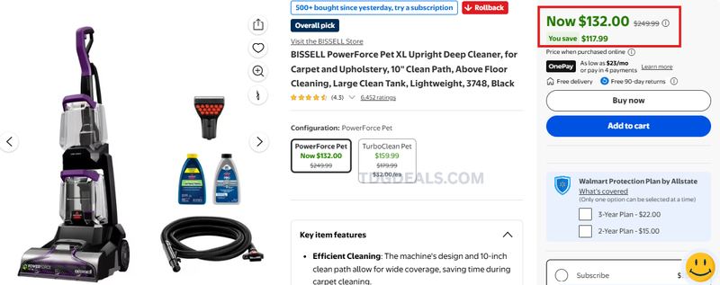 SAVE $117.99 ON BISSELL