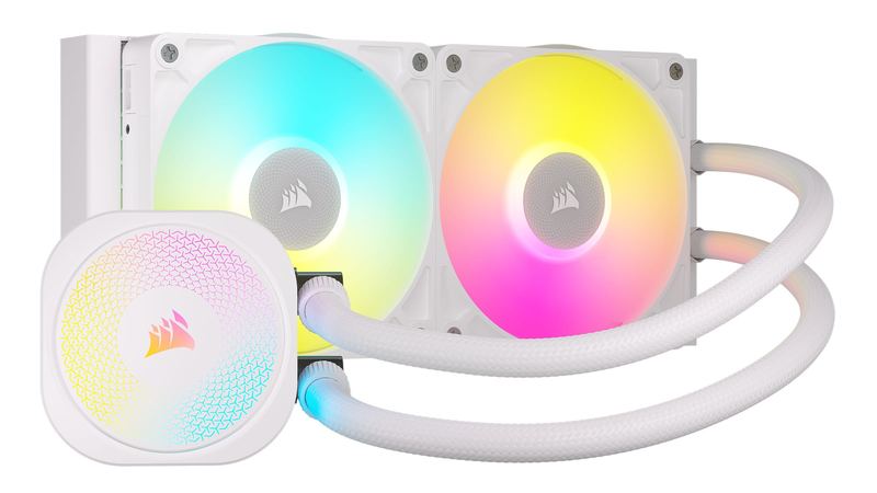 CORSAIR - iCUE LINK TITAN 240 RX Liquid CPU Cooler with RGB Lighting - White