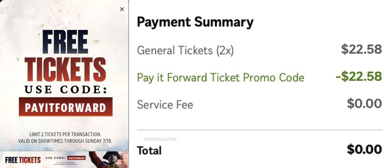 2-FREE MOVIE TICKETS 🎟️🇺🇸