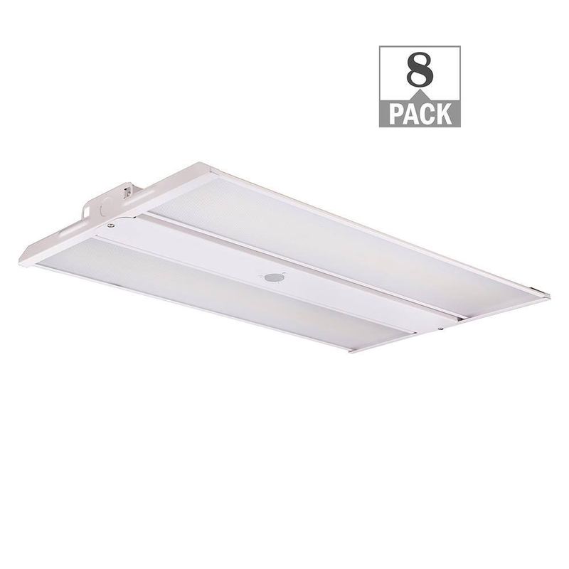ETI LIGHTING - 8-Pack 2 ft. 400-Watt Equivalent Thin Profile LED Dimmable White High Bay Light 4000K 5000K 31500LM Workshop Garage