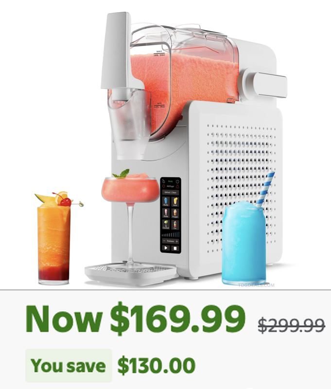 $299.99 CHEFMAN SLUSH-EASE MAX SLUSHY MAKER FOR $169.99 🍧 🔥