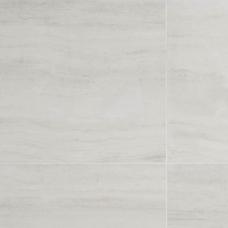 Ivy Hill Tile - Atlanta White 23.45 in. x 47.07 in. Matte Travertine Look Porcelain Floor and Wall Tile (15.50 sq. ft./Case)
