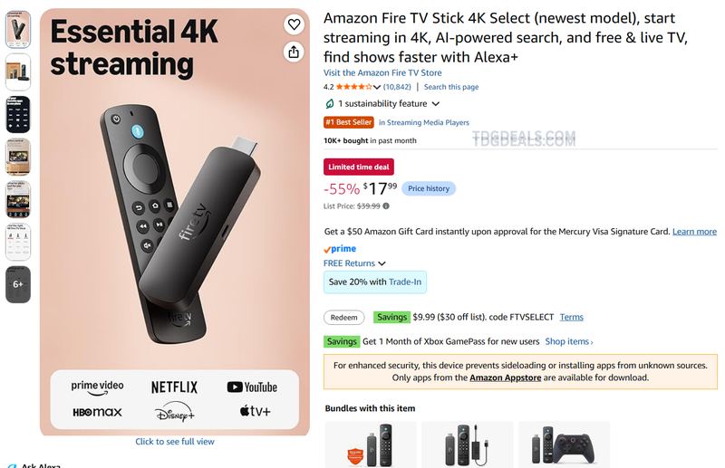 FIRE TV STICK 4K CASHOUT DEAL 🔥