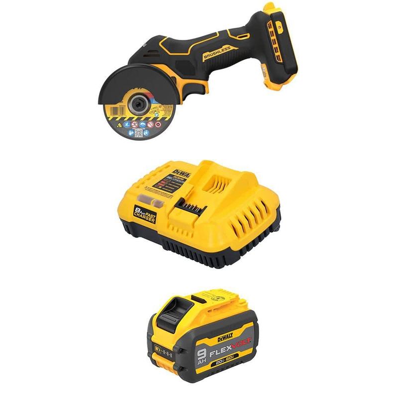 DEWALT - 20V XR Lithium-Ion Cordless 3 in. Cut-Off Tool with 20V/60V MAX FLEXVOLT 9. 0Ah Battery and Charger