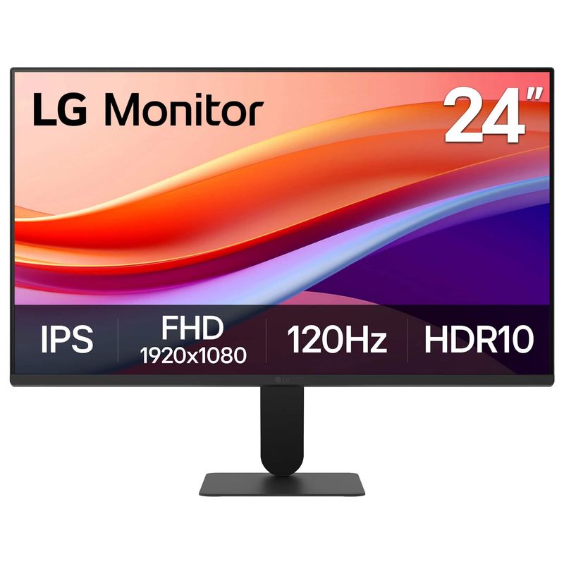 LG - 24" IPS FHD 120Hz Monitor with HDR10 (HDMI) - Black