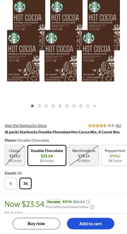 Starbucks Double Chocolate Hot Cocoa (36 Servings)