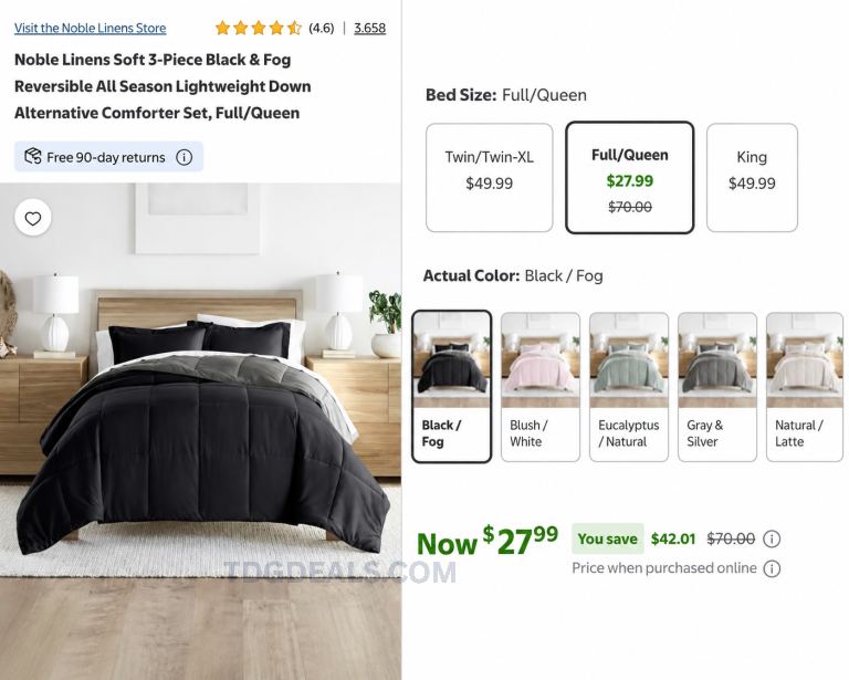 60% OFF COMFORTER SET 🖤