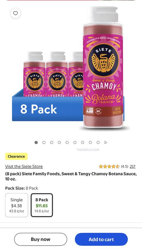 Siete Sweet & Tangy Chamoy Botana Sauce (8-Pack)