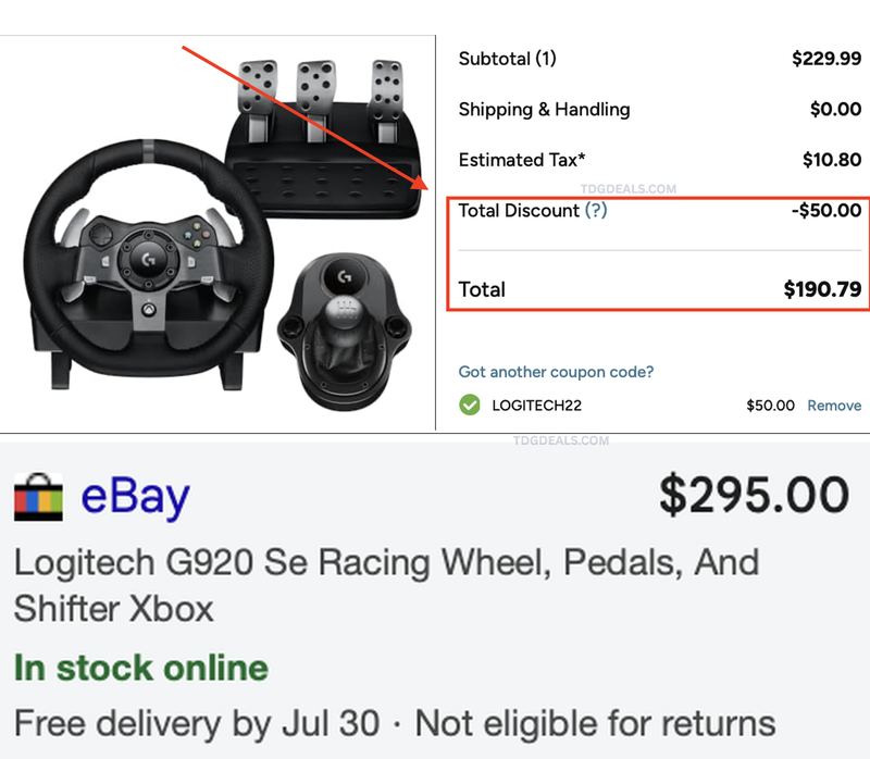 LOGITECH RACING BUNDLE (OPEN BOX) FOR LESS THAN $200