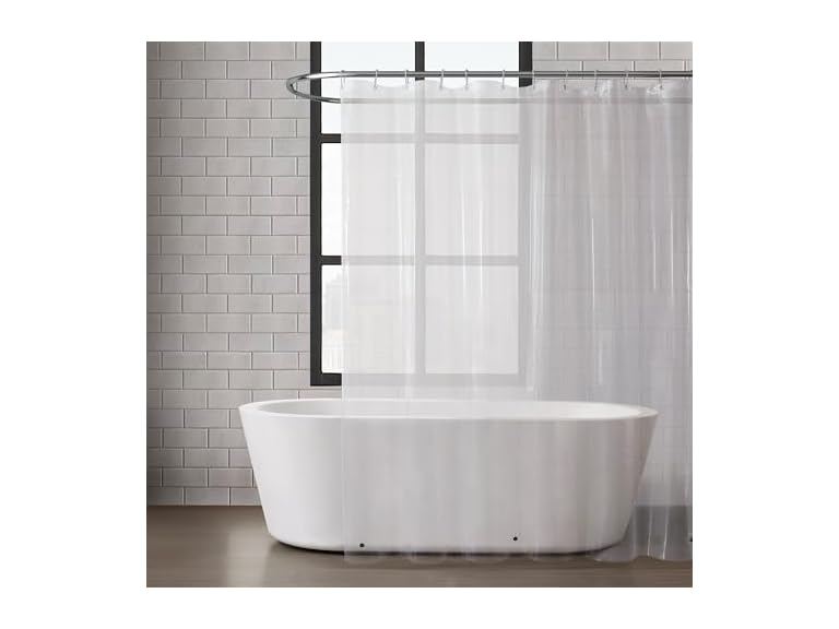 London Fog 8G PEVA Shower Liner with Metal Grommets