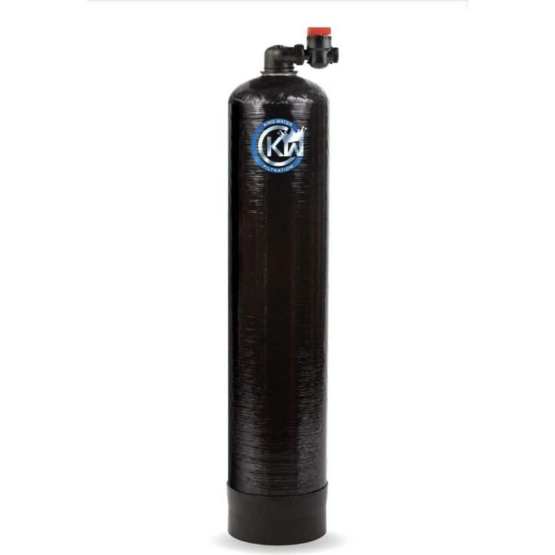 KING WATER FILTRATION - ECO-X 7-Stage Municipal Water Filtration and Salt-Free Conditioning System in Black (Treats up to 3 Bathrooms)