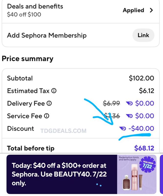 RUN! SEPHORA $40 OFF $100 IS LIVE - DASHPASS 🚨