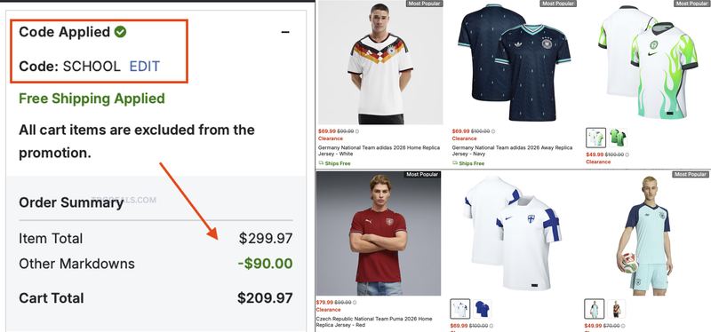 NATIONAL TEAM JERSEY CLEARANCE @ FANATICS ⚽