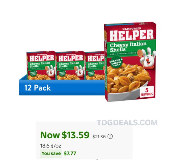 12-PACK HAMBURGER HELPER $13.59 🍝