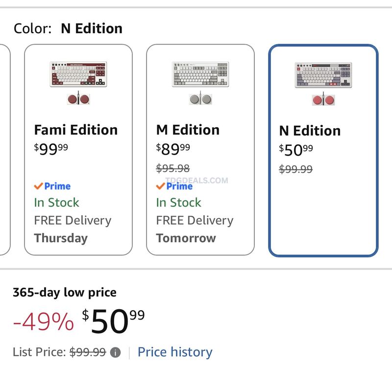 $51 8BITDO KEYBOARD ON AMAZON