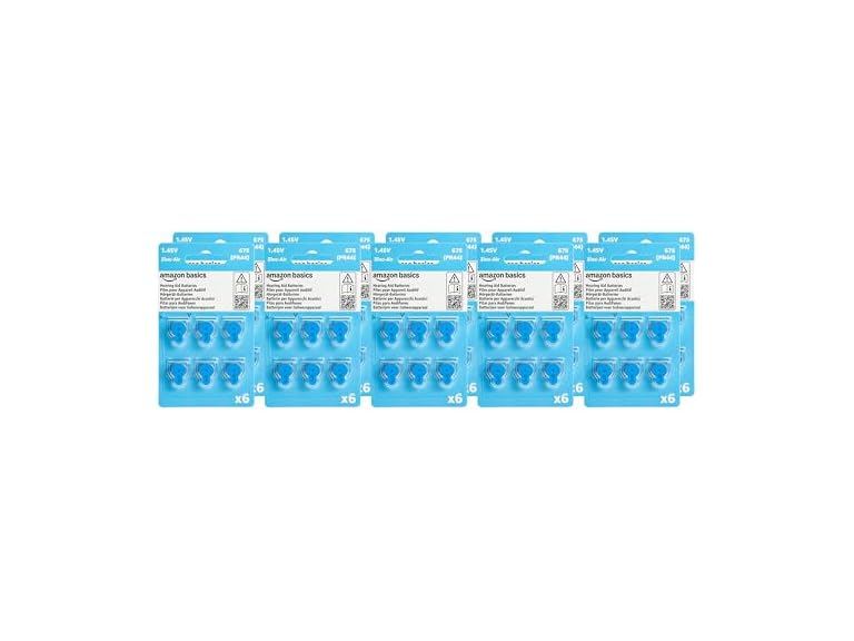 76% OFF: (60 PACK) Amazon Basics Hearing Aid Size 675 Zinc-Air Batteries