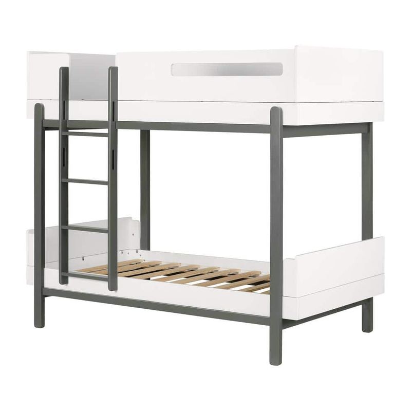 South Shore - Bebble Soft Gray and White 44.5 in. Bed