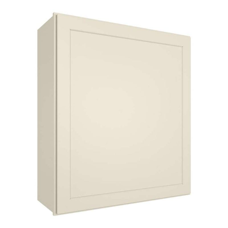 HOMEIBRO - 21-in W X 12-in D X 30-in H in Shaker Antique White Plywood Ready to Assemble Wall Kitchen Cabinet